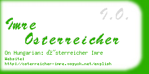 imre osterreicher business card